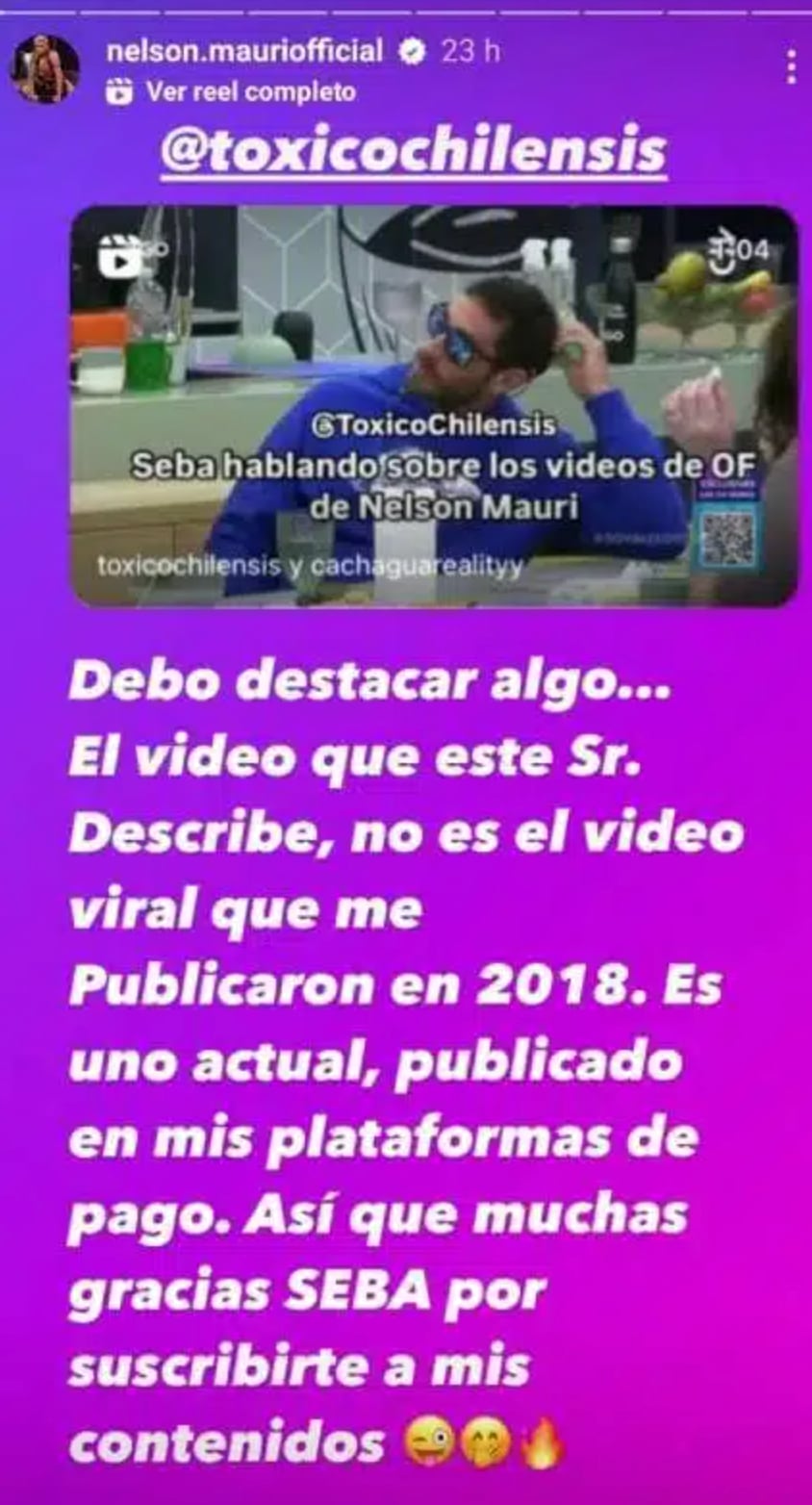 Nelson Mauri asegura que Sebastián Ramírez está suscrito a su cuenta de  contenido de adultos – En Cancha