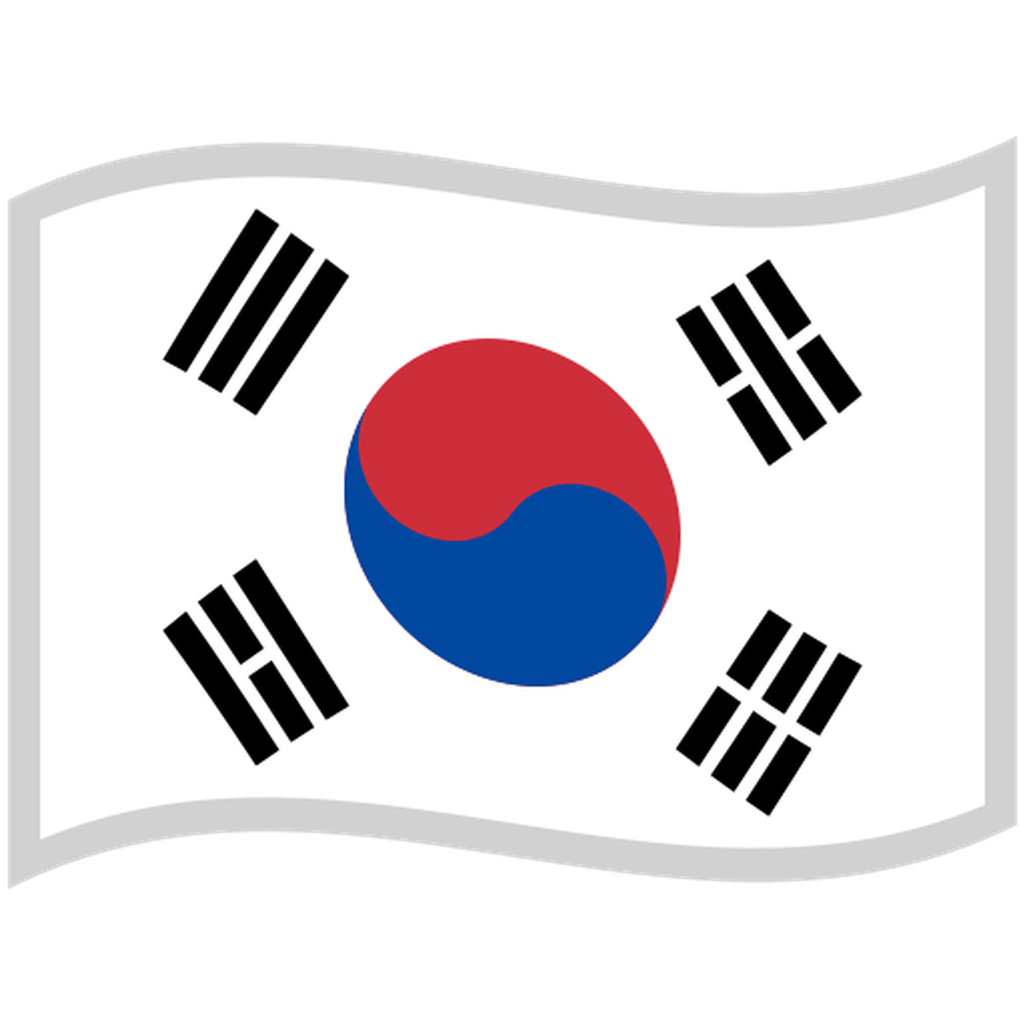 ícono bandera Corea del Sur