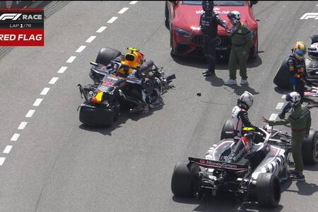 VIDEO: Terrible accidente en el arranque del Gran Premio de Mónaco en la F1