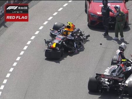 VIDEO: Terrible accidente en el arranque del Gran Premio de Mónaco en la F1