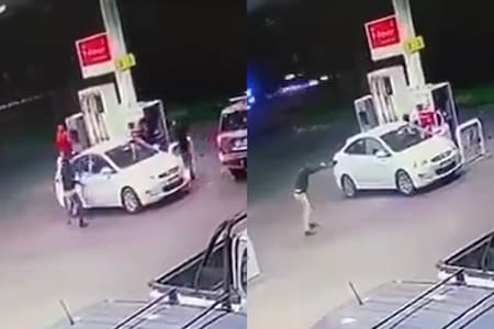 VIDEO | Funcionario PDI repelió asalto a balazos en bencinera: Uno de los delincuentes resultó abatido