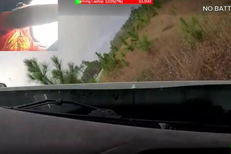 VIDEO | Reconocida figura de Twitch volcó en un camión mientras estaba transmitiendo en vivo