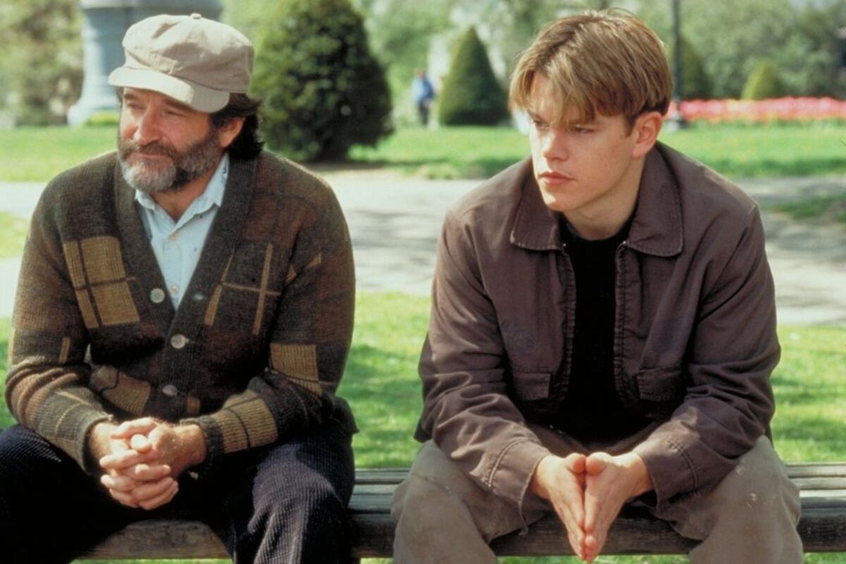 Matt Damon y Robin Williams protagonizan "Mente Indomable".
