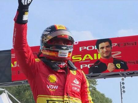 VIDEO | ¡Golpe de Ferrari en F1! Carlos Sainz le robó la pole position del Gran Premio de Italia a Max Verstappen