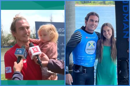 “Nunca salto solo, tengo a mi señora”: Emile Ritter celebró con su pequeño hijo en brazos el oro en los Panamericanos 