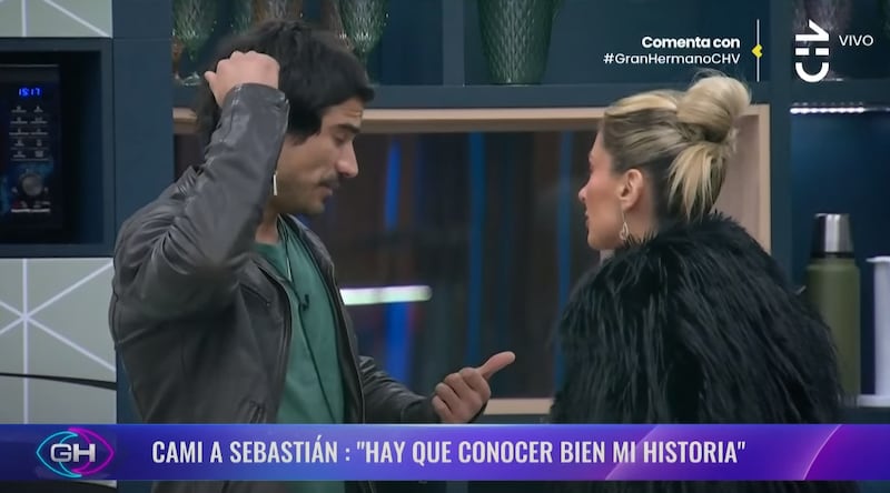 Camila Andrade y Sebastián Ramírez tuvieron una tensa conversación en "Gran Hermano".