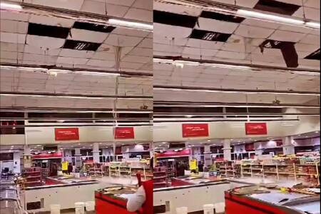 VIDEO | Supermercado sufre caída de techo tras intensas precipitaciones en Valparaíso