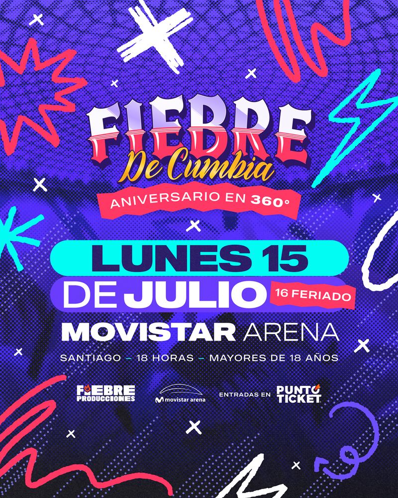 "Fiebre de Cumbia" se realizará en el Movistar Arena