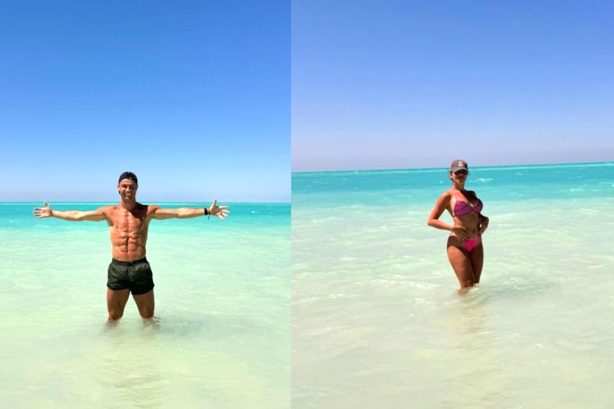 Vacaciones de Cristiano Ronaldo y Georgina Rodríguez en Red Sea Proyect  de Arabia Saudita.
