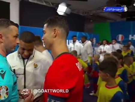 VIDEO | Se vieron el alumno y el maestro: así fue el reecuentro entre Mbappé y Cristiano Ronaldo en la Eurocopa