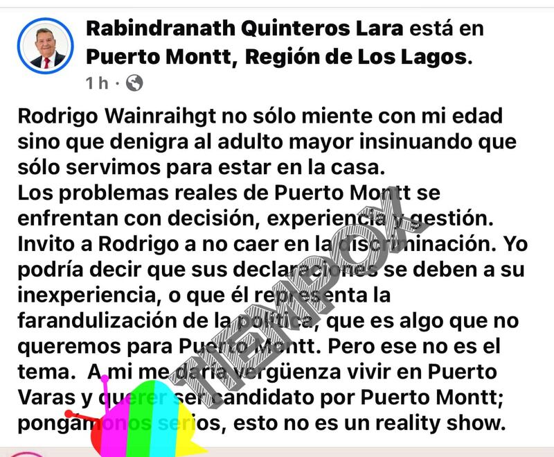 Rodrigo Wainraihgt enfrenta su primera polémica como candidato a alcalde de Puerto Montt