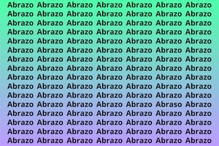 Test Visual: ¿Puedes encontrar la palabra ABRASO en solo 5 segundos?
