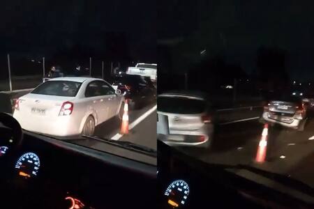 VIDEO | Choque múltiple en la Ruta 68 involucra a 9 vehículos