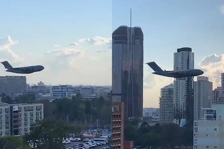 VIDEO | Sobrevolaron un avión en medio de una ciudad de Australia: “El detonao que jugó mucho GTA”