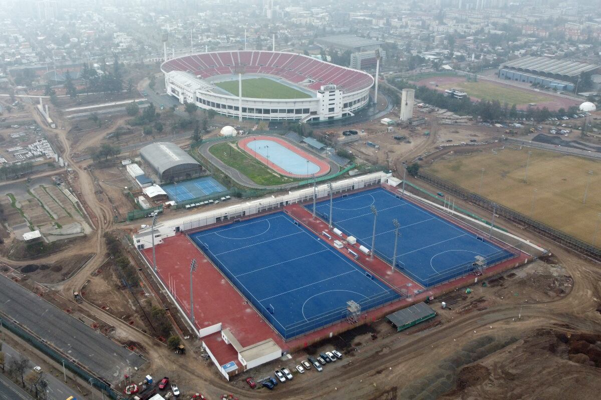 Vista aérea del Estadio Nacional su parque deportivo.