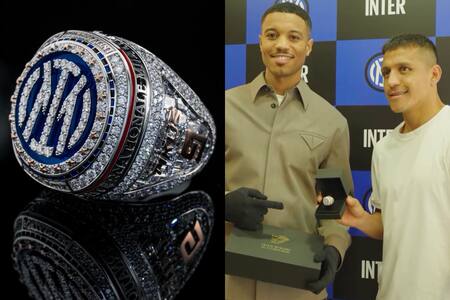 A lo más estilo NBA: Alexis Sánchez recibe este anillo tras ganar la Serie A con el Inter de Milán