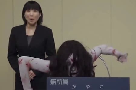VIDEO | Un “fantasma” se presentó como candidato a gobernador en Japón