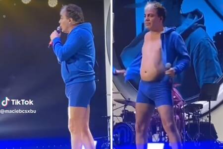 VIDEO| Cristian Castro se quita la ropa en concierto de Miranda! y se viraliza