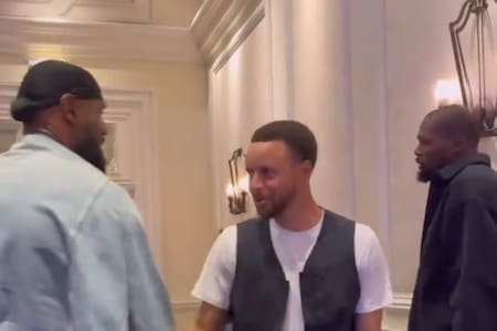 VIDEO | “Ya era tiempo”: LeBron James se reunió con Steph Curry y Kevin Durant para formar el nuevo Dream Team