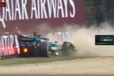 VIDEO | Asustó a todos: el fuerte choque que sufrió Fernando Alonso en las prácticas de la Fórmula 1