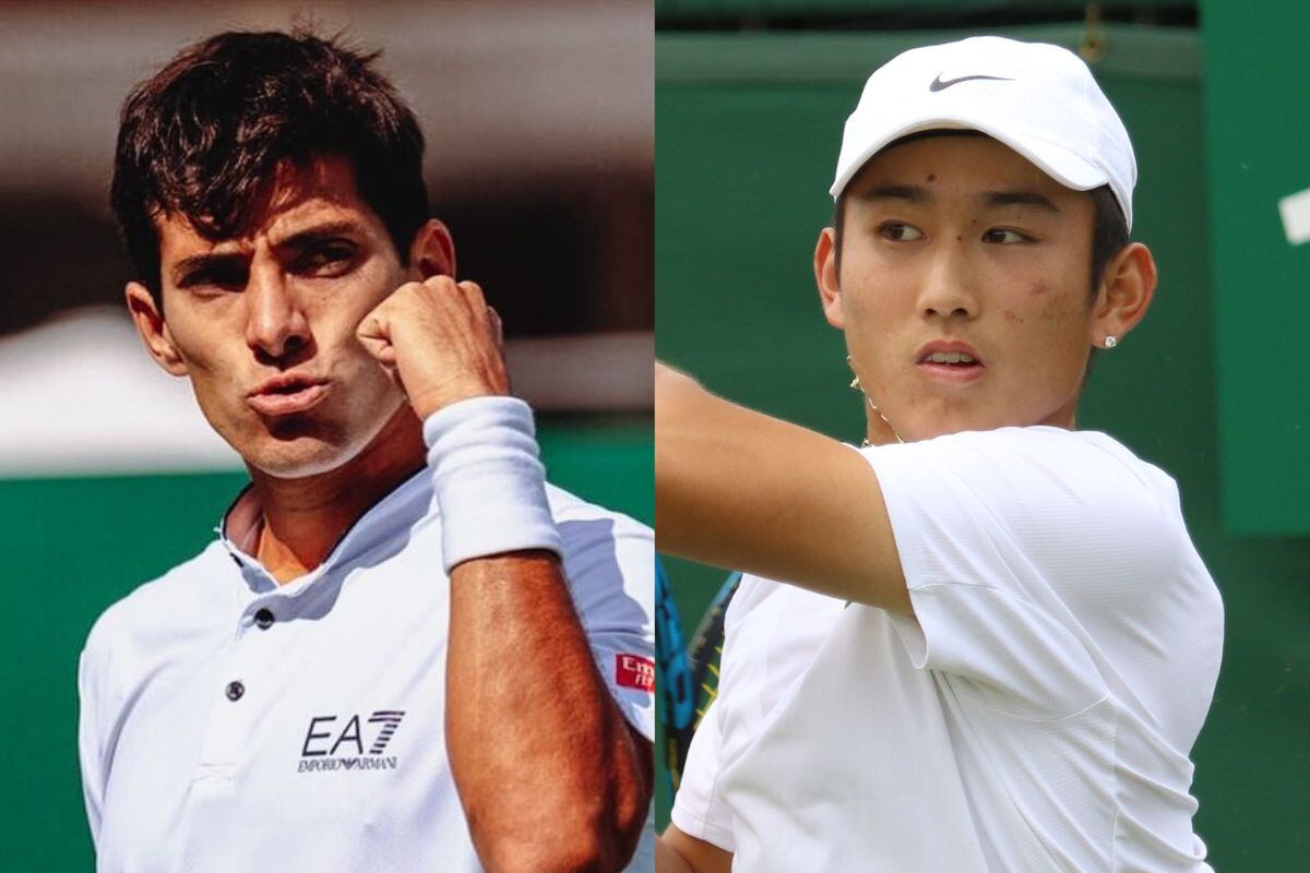Cristian Garín vs Shang Juncheng en la previa de Wimbledon.