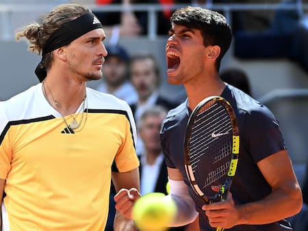 Carlos Alcaraz vs Alexander Zverev: hora y dónde ver hoy la final de Roland Garros