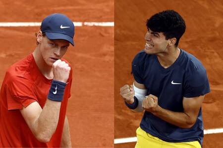 Jannik Sinner vs Carlos Alcaraz: hora y dónde ver las semifinales de Roland Garros
