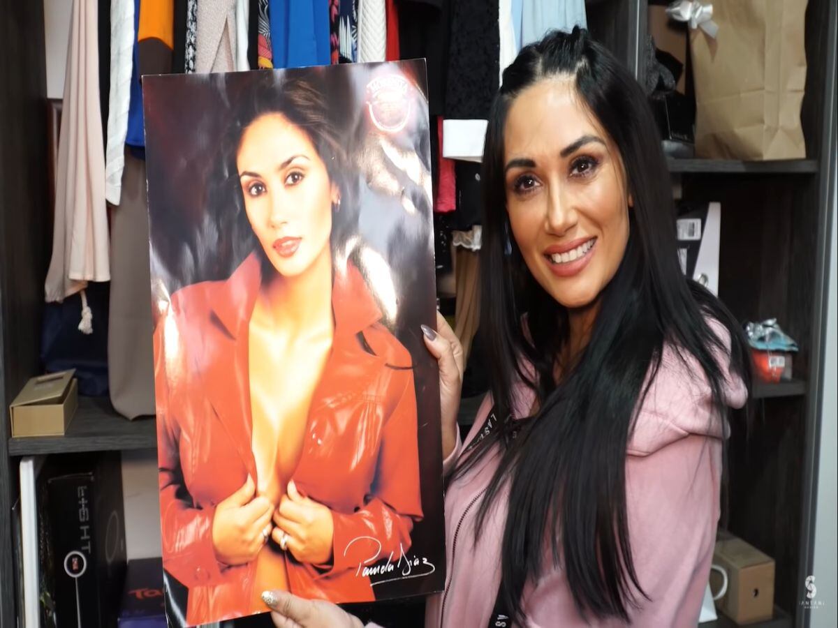 Con el vestido de novia de cuando se casó con Manuel Neira y posters de “ Morenita”: Pamela Díaz muestra la intimidad de su gran y desordenado closet  – En Cancha